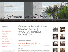 Tablet Screenshot of galvestonseawallhouse.com